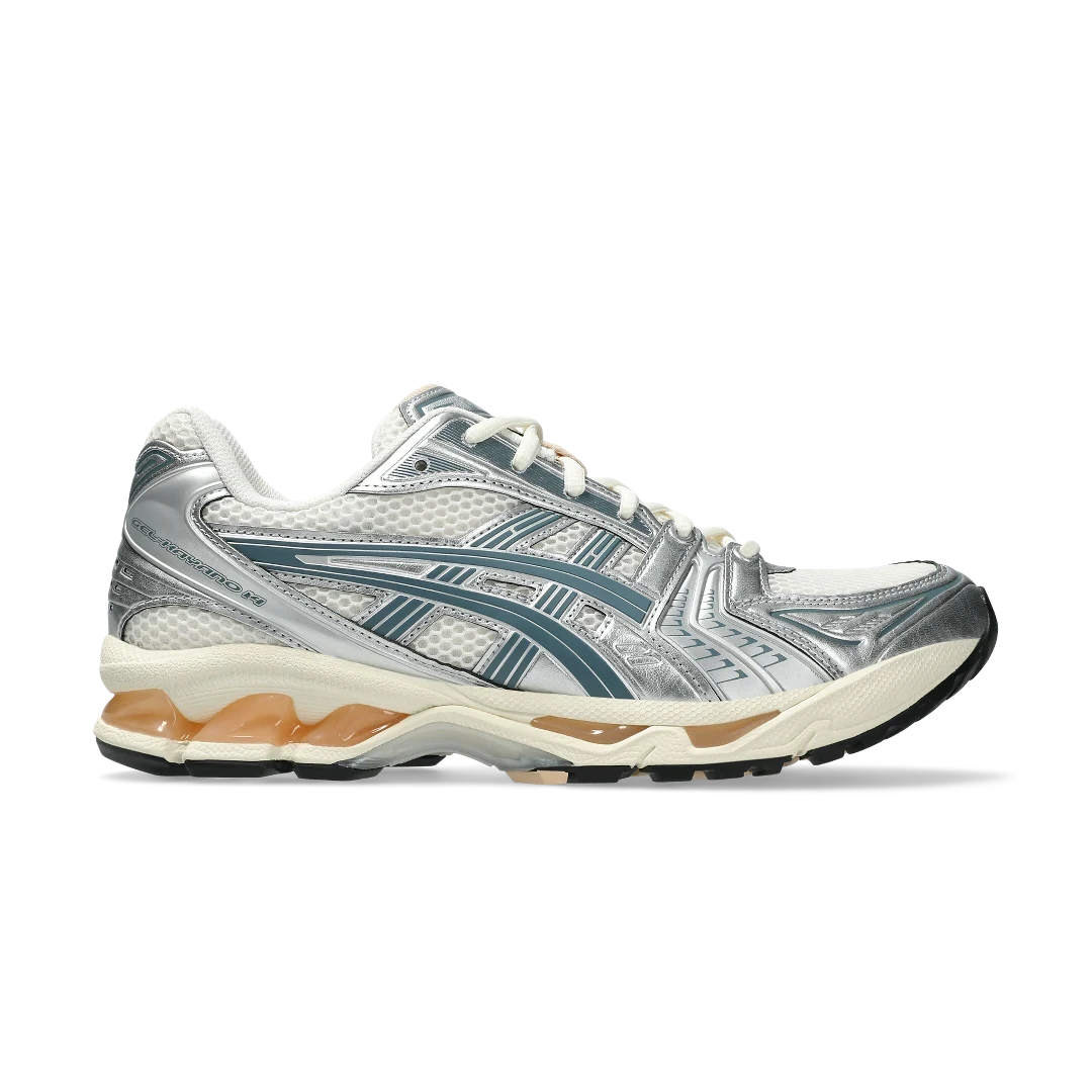ASICS Gel-Kayano 14 Birch Pure Silver Teal Gold