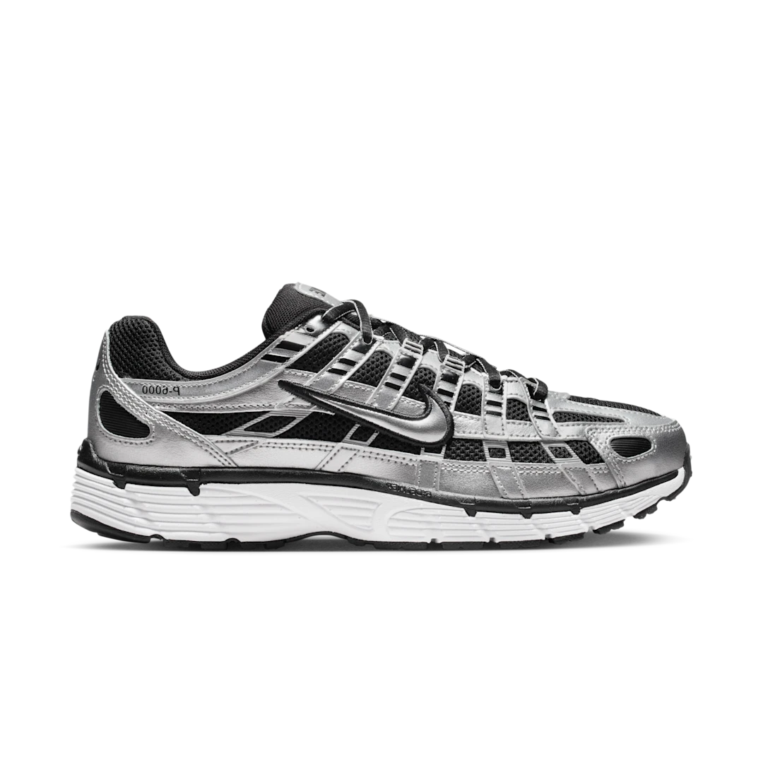 Nike P-6000 Metallic Silver Black White