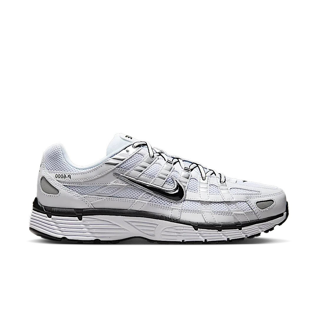 Nike P-6000 White Metallic Silver Black