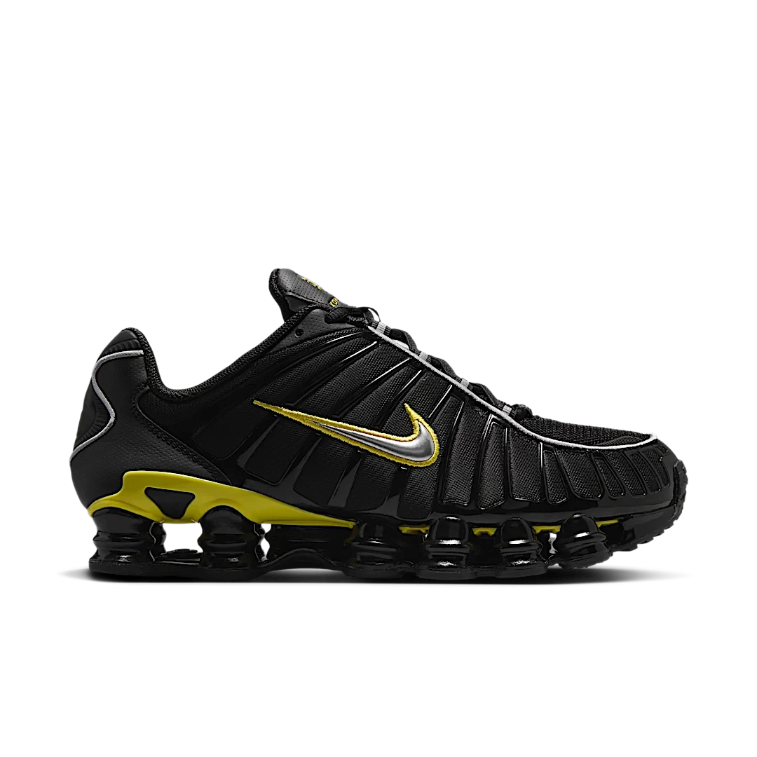 Nike Shox TL Black Dynamic Yellow Metallic Silver